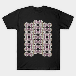 Colorful Spiral circle Shapes seamless pattern T-Shirt